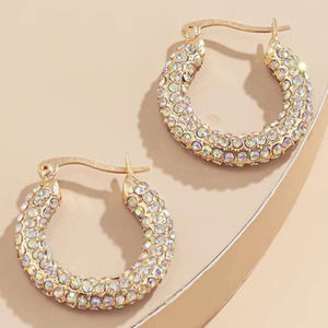 18k Plated Huggie Hoop Earring|21mm&13mm